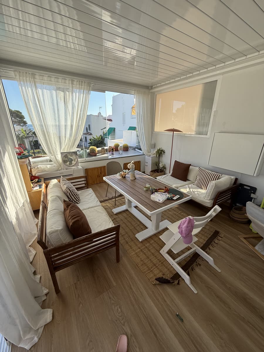 Looking toward the sea-view window